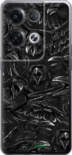 Силиконовый чехол Воронья ярость для Oppo Reno8 Pro 5G - 6474u-2615 изображение 