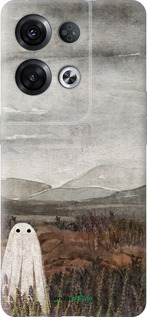 Силиконовый чехол Одинокий призрак на фоне гор для Oppo Reno8 Pro 5G - 6486u-2615 изображение 