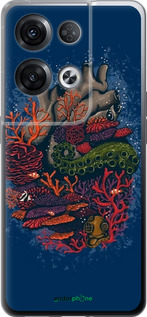 Силиконовый чехол Сердце моря для Oppo Reno8 Pro 5G - 6506u-2615 изображение 