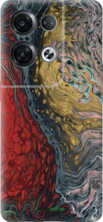 Силиконовый чехол С изображением абстрактной живописи для Oppo Reno8 Pro 5G - 6530u-2615 изображение 
