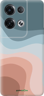 Силиконовый чехол С синими и розовыми волнами в стиле ретро для Oppo Reno8 Pro 5G - 6532u-2615 изображение 