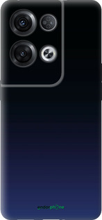 Силиконовый чехол Градиент в тёмно - синем стиле для Oppo Reno8 Pro 5G - 6542u-2615 изображение 