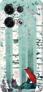 Силиконовый чехол Лис в зелёном лесу для Oppo Reno8 Pro 5G - 6547u-2615 изображение 