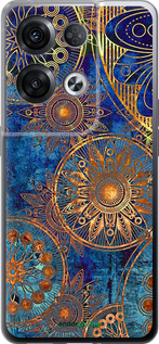 Силиконовый чехол Золотой узор для Oppo Reno8 Pro 5G - 678u-2615 изображение 