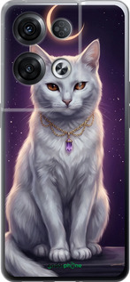 Силіконовий чехол Mystic White Cat Gothic Dark Purple Gold для Oppo Reno8 Pro 5G - 6805u-2615 изображение 