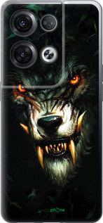 Силиконовый чехол Дьявольский волк для Oppo Reno8 Pro 5G - 833u-2615 изображение 