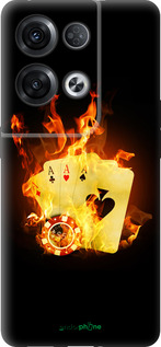 Силиконовый чехол Горящие карты для Oppo Reno8 Pro 5G - 839u-2615 изображение 