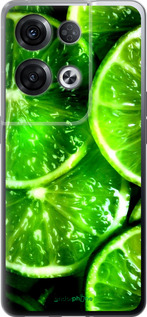 Силіконовий чехол Зелені часточки лимона для Oppo Reno8 Pro 5G - 852u-2615 изображение 