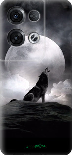 Силиконовый чехол Воющий волк для Oppo Reno8 Pro 5G - 934u-2615 изображение 