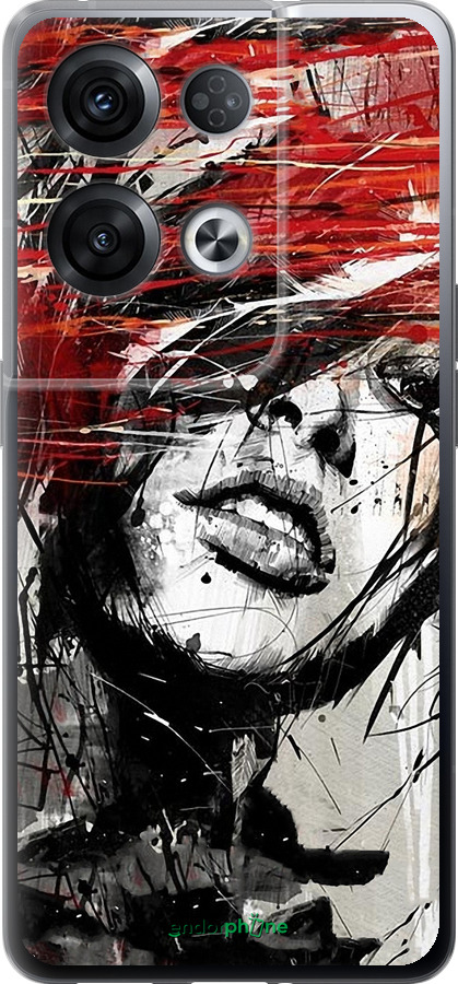 Силіконовий чехол Обличчя дівчини для Oppo Reno8 Pro 5G - 1162u-2615 изображение 