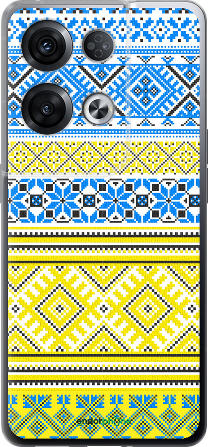 Силиконовый чехол Вышиванка 40 для Oppo Reno8 Pro 5G - 1174u-2615 изображение 