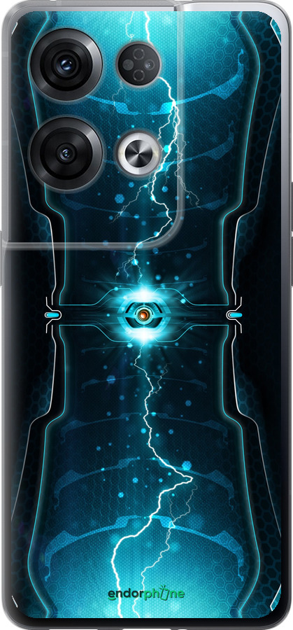 Силиконовый чехол Молнии в цилиндре для Oppo Reno8 Pro 5G - 120u-2615 изображение 