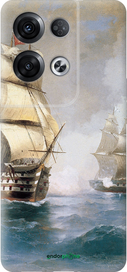 Силиконовый чехол Айвазовский. Корабли для Oppo Reno8 Pro 5G - 160u-2615 изображение 
