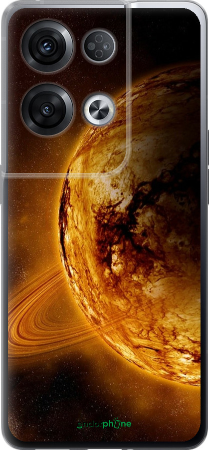 Силиконовый чехол Жёлтый Сатурн для Oppo Reno8 Pro 5G - 170u-2615 изображение 