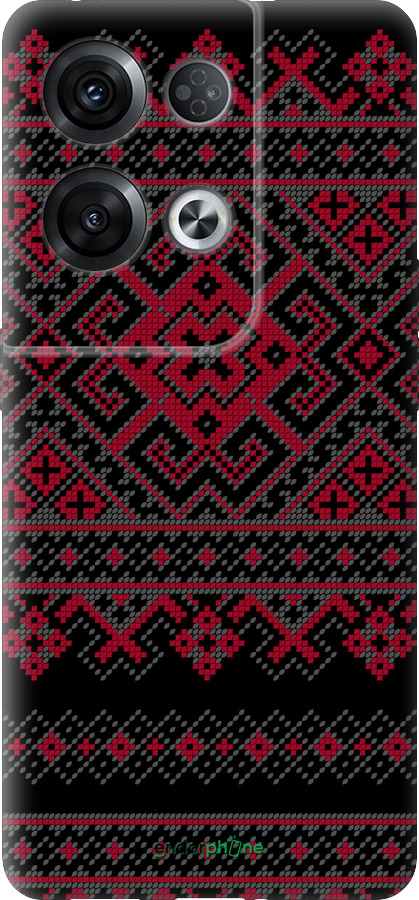 Силиконовый чехол Вышиванка 52 для Oppo Reno8 Pro 5G - 1763u-2615 изображение 