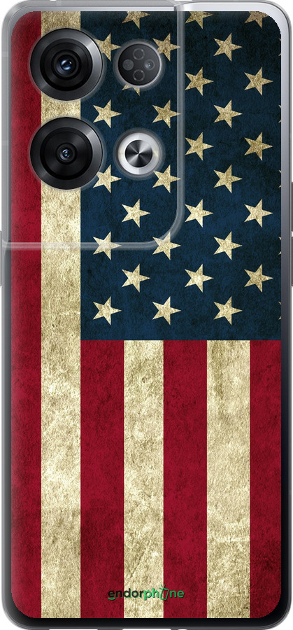 Силіконовий чехол Прапор США для Oppo Reno8 Pro 5G - 395u-2615 изображение 