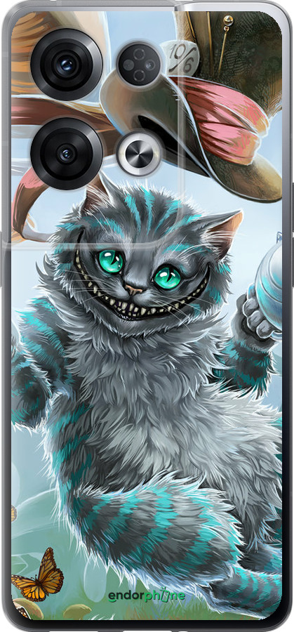 Силиконовый чехол Чеширский кот 2 для Oppo Reno8 Pro 5G - 3993u-2615 изображение 