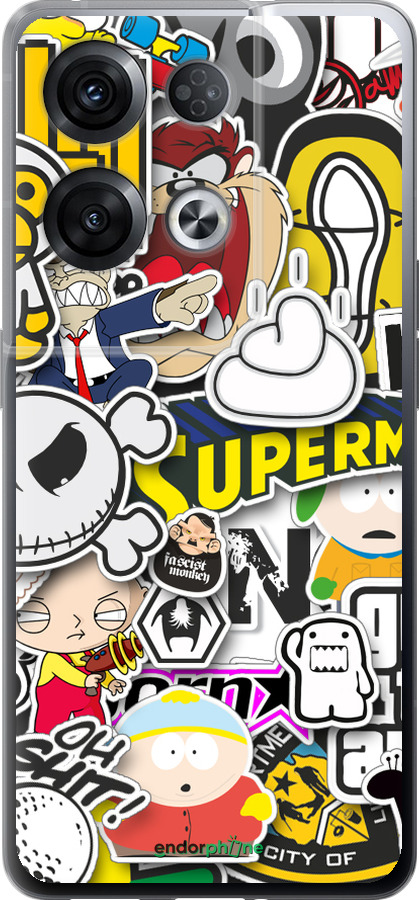 Силіконовий чехол Popular logos для Oppo Reno8 Pro 5G - 4023u-2615 изображение 