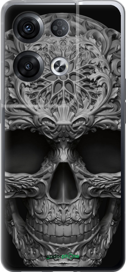 Силиконовый чехол skull-ornament для Oppo Reno8 Pro 5G - 4101u-2615 изображение 