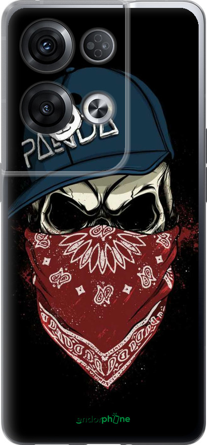 Силиконовый чехол Череп в кепке для Oppo Reno8 Pro 5G - 4127u-2615 изображение 