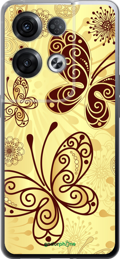 Силиконовый чехол Красивые бабочки для Oppo Reno8 Pro 5G - 4170u-2615 изображение 