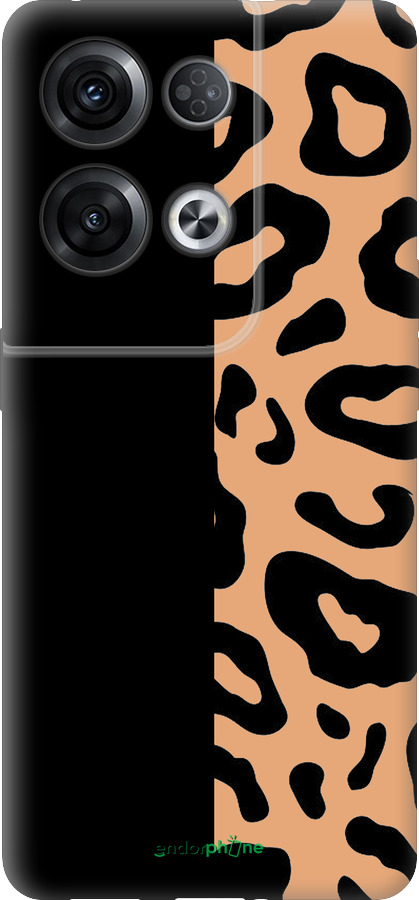 Силиконовый чехол Пятна леопарда для Oppo Reno8 Pro 5G - 4269u-2615 изображение 
