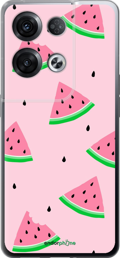 Силиконовый чехол Розовый арбуз для Oppo Reno8 Pro 5G - 4314u-2615 изображение 