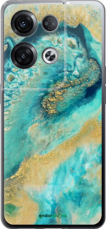 Силиконовый чехол Green marble для Oppo Reno8 Pro 5G - 4365u-2615 изображение 
