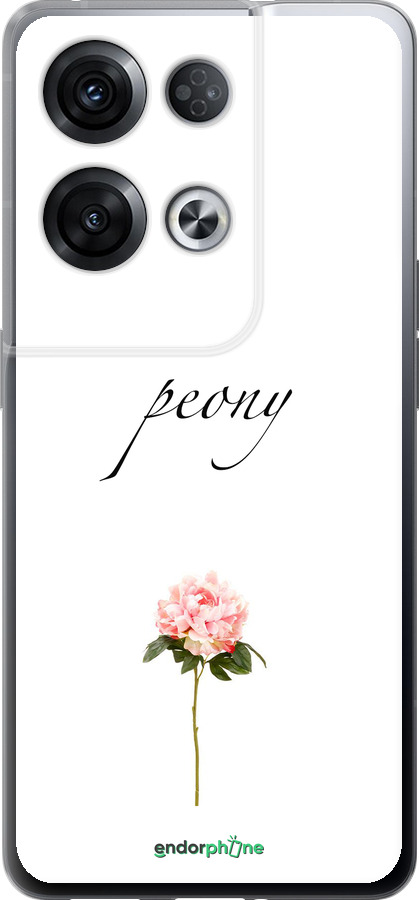 Силиконовый чехол Пион для Oppo Reno8 Pro 5G - 4366u-2615 изображение 