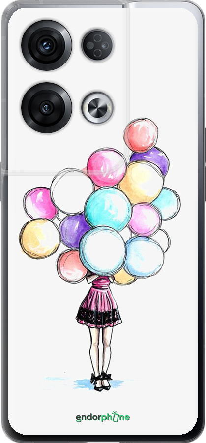 Силиконовый чехол Шарики для Oppo Reno8 Pro 5G - 4387u-2615 изображение 