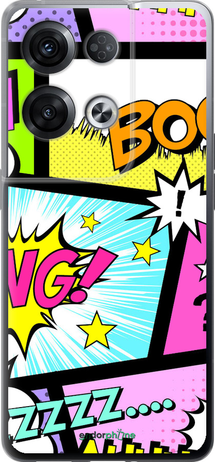 Силиконовый чехол Комикс 1 для Oppo Reno8 Pro 5G - 4407u-2615 изображение 
