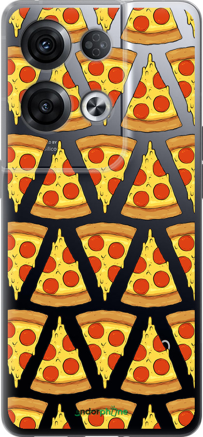 Силиконовый чехол Пицца для Oppo Reno8 Pro 5G - 4408u-2615 изображение 