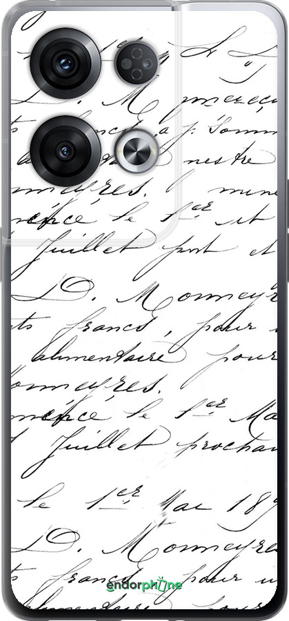 Силіконовий чехол Прописний шрифт  для Oppo Reno8 Pro 5G - 4475u-2615 изображение 