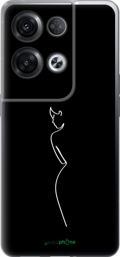 Силиконовый чехол Силуэт1 для Oppo Reno8 Pro 5G - 4590u-2615 изображение 