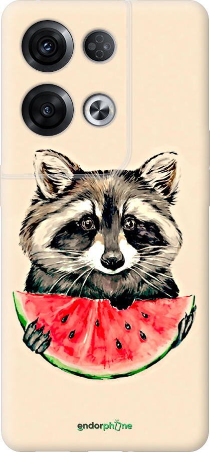 Силіконовий чехол Єнотик з кавуном для Oppo Reno8 Pro 5G - 4605u-2615 изображение 