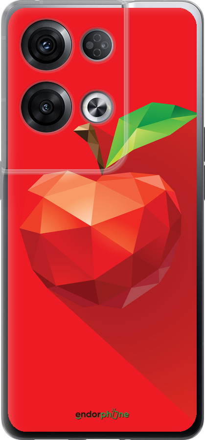Силиконовый чехол Яблоко для Oppo Reno8 Pro 5G - 4696u-2615 изображение 