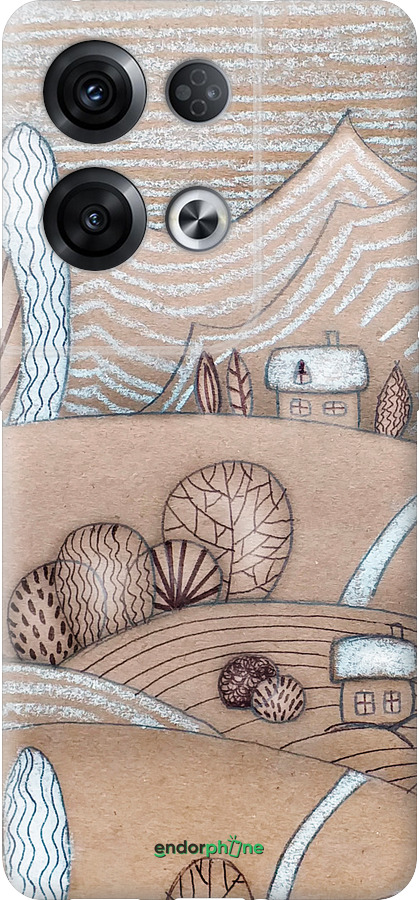 Силиконовый чехол Сказочные холмы для Oppo Reno8 Pro 5G - 4749u-2615 изображение 