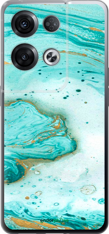 Силиконовый чехол Мраморный для Oppo Reno8 Pro 5G - 4895u-2615 изображение 