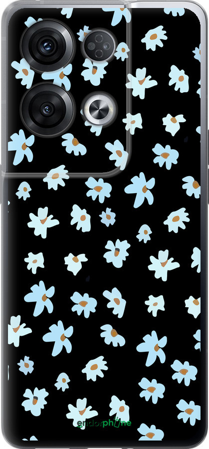 Силиконовый чехол Цветочный для Oppo Reno8 Pro 5G - 4900u-2615 изображение 