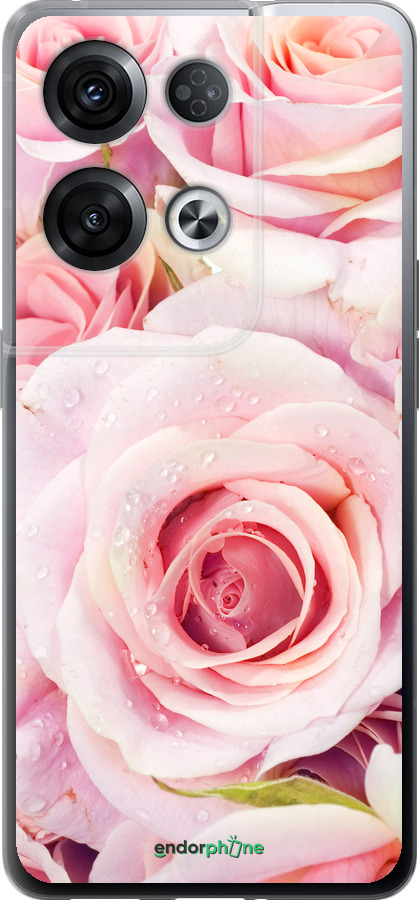 Силиконовый чехол Розы для Oppo Reno8 Pro 5G - 525u-2615 изображение 