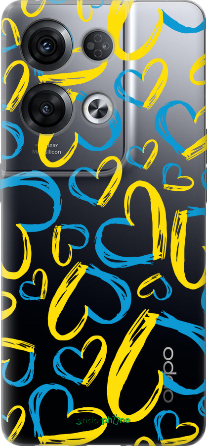 Силиконовый чехол Сердца UA для Oppo Reno8 Pro 5G - 5292u-2615 изображение 