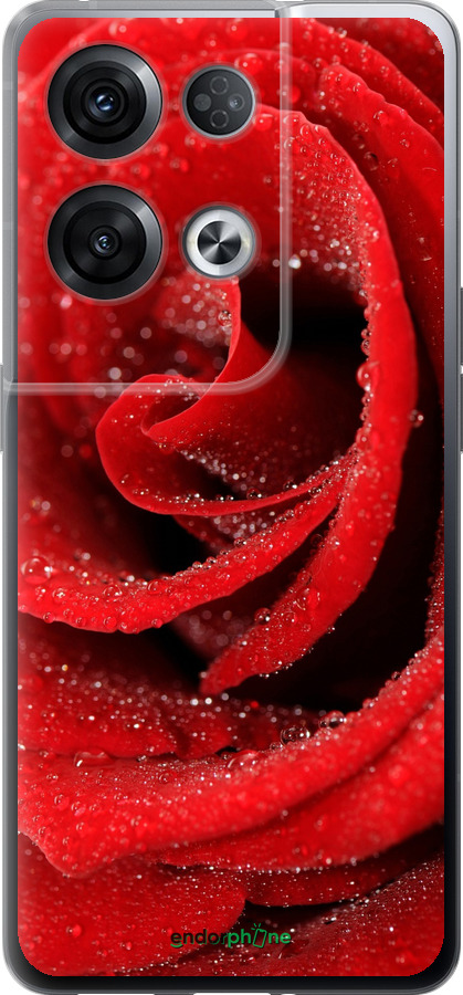 Силиконовый чехол Красная роза для Oppo Reno8 Pro 5G - 529u-2615 изображение 