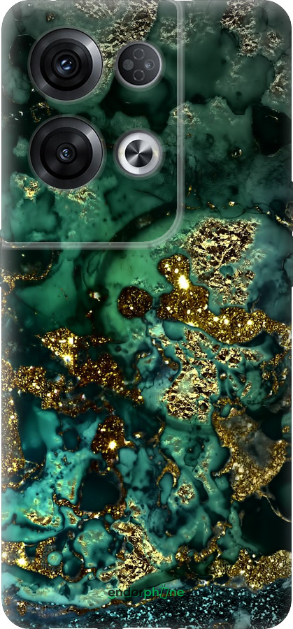 Силиконовый чехол Мрамор золото богатство для Oppo Reno8 Pro 5G - 5419u-2615 изображение 