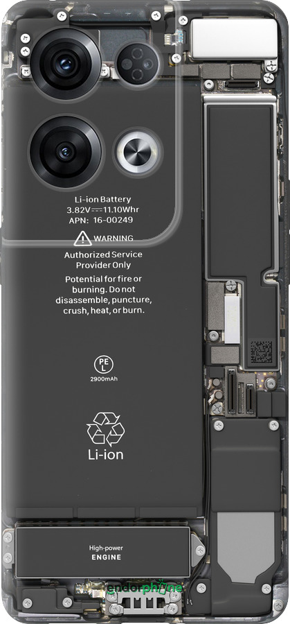 Силіконовий чехол Деталі смартфона для Oppo Reno8 Pro 5G - 5487u-2615 изображение 