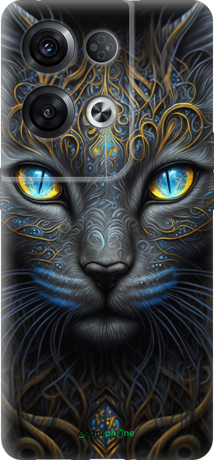Силиконовый чехол Кошка для Oppo Reno8 Pro 5G - 5548u-2615 изображение 