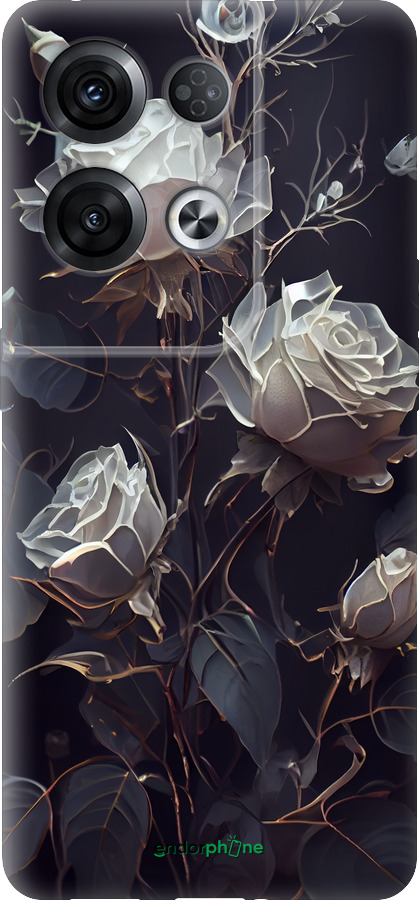 Силиконовый чехол Розы 2 для Oppo Reno8 Pro 5G - 5550u-2615 изображение 