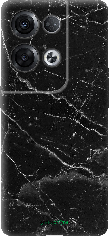 Силиконовый чехол Черный мрамор v2 для Oppo Reno8 Pro 5G - 5568u-2615 изображение 