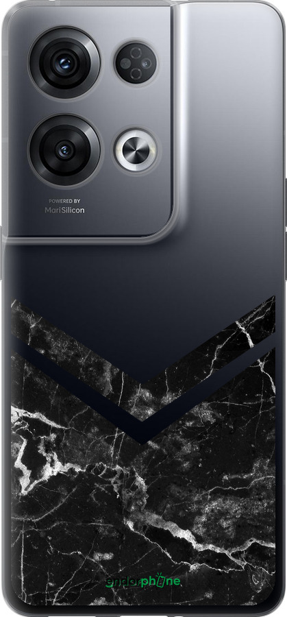 Силиконовый чехол Мраморный шеврон для Oppo Reno8 Pro 5G - 5570u-2615 изображение 