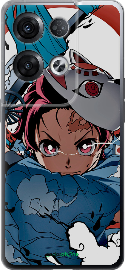Силиконовый чехол Танджиро Камадо для Oppo Reno8 Pro 5G - 5574u-2615 изображение 