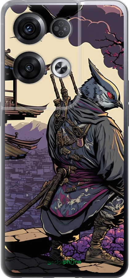 Силиконовый чехол Птица воин для Oppo Reno8 Pro 5G - 5587u-2615 изображение 